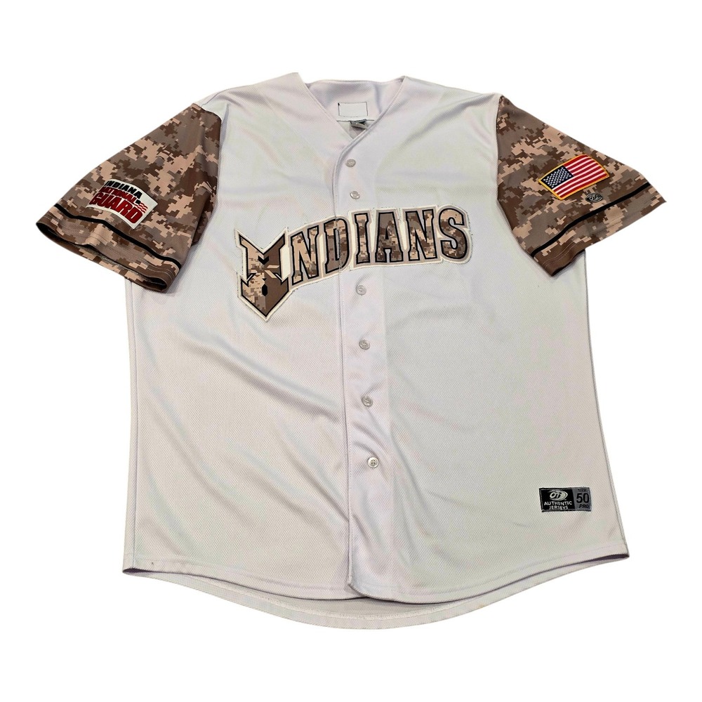 Indianapolis Indians #50 Game Worn Camo Jersey OT Sports Sz 50 Pirates MiLB